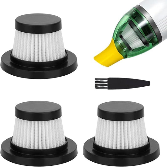 Vacuum Filters Replacement: for Vacuum Cleaner as Seen on TV, Washable Hepa Filter for Compact Cordless Vacuum, High Efficiency Filters for Vac (3 Pack)