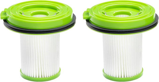 Greenworks (2-PK) Stick Vacuum Replacement HEPA Filters, Works with Greenworks Stick Vacuums (SVW24L411, SVG24L411, ?랺VW24L410, ?랺VG24L410)