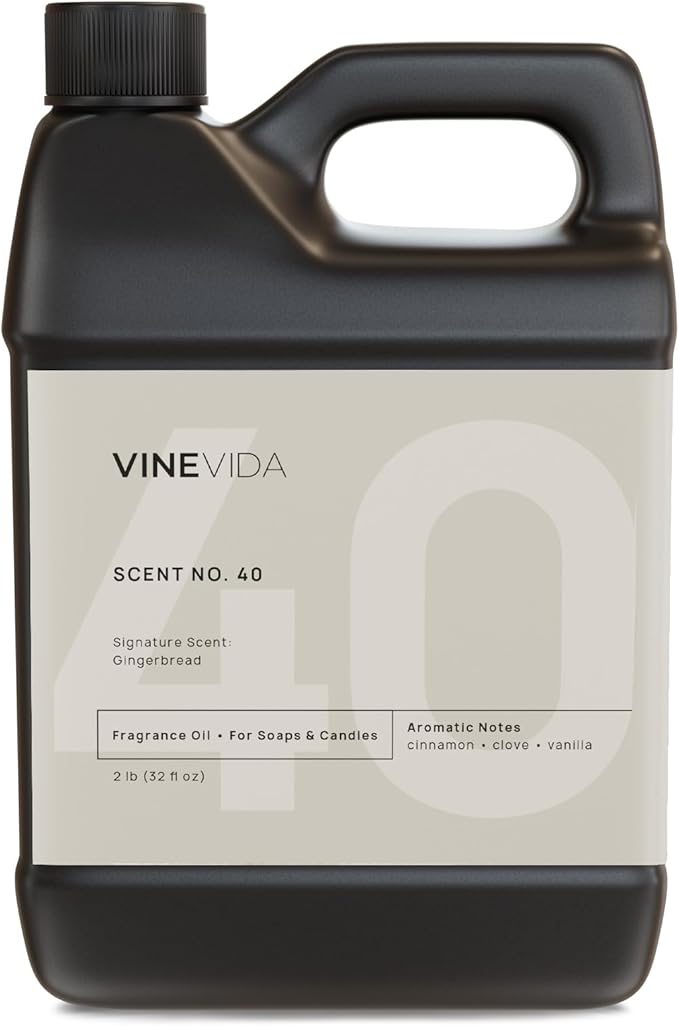 VINEVIDA [32oz] Gingerbread Fragrance Oil for Candle Making and Soap Making - Premium Candle Scents for Soy Candles