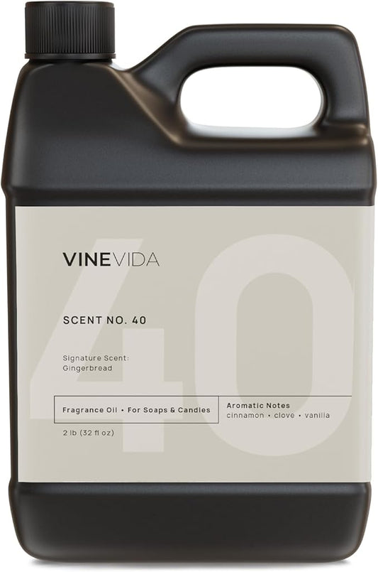 VINEVIDA [32oz] Gingerbread Fragrance Oil for Candle Making and Soap Making - Premium Candle Scents for Soy Candles
