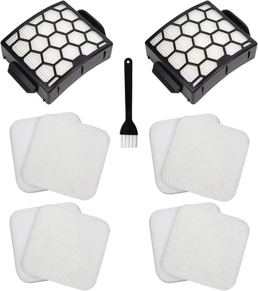 Filter Replacement for Shark LA300 LA301 LA322 LA351 LA500 LA502 LA555 LA360 LA362 LA401 LA455 LA702 Rotator Lift-Away ADV DuoClean PowerFins Upright Vacuum, Part XFFK320 & XHF320 2 HEPA 4 Foam