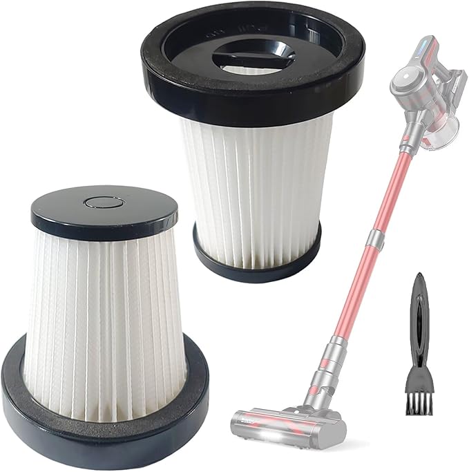 2 Pack Hepa Filters Replacement Compatible with CHEBIO A16 Cordless Vacuum, Washable and Durable Filters Works with CHEBIO Stick Vacuum.
