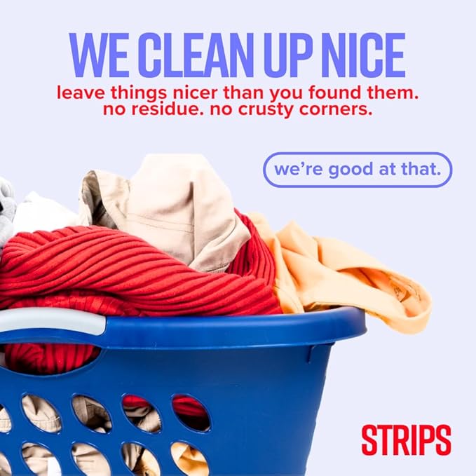 STRIPS Laundry Detergent Sheets Unscented Travel Pack (3ct, 6 loads) Fragrance Free Eco Liquidless Soap, Travel-Friendly, Dissolves in Hot & Cold, Hypoallergenic, Tackles Tough Stains & Odors