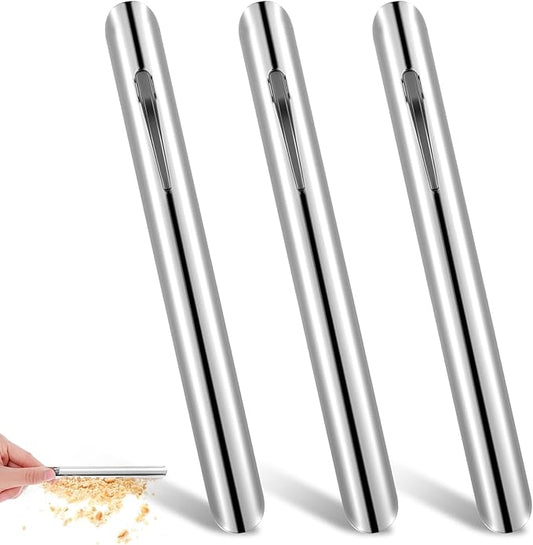 Crumbers for Servers, 2PCS Table Crumber for Servers Silver Crumb Scraper Set with Pocket Clip, Premium Stainless Steel Cleaner for Restaurant Tables and Home Dining