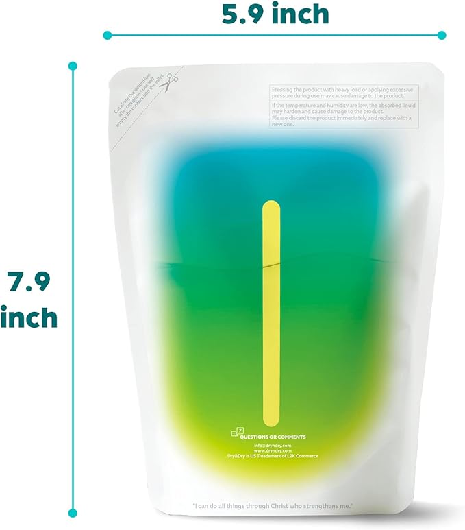 Dry & Dry [3 Packs Standing Moisture Absorbers to Control Excess Moisture for Basement, Closets, Bathrooms, Laundry Rooms - Moisture Absorbers Moisture Absorber