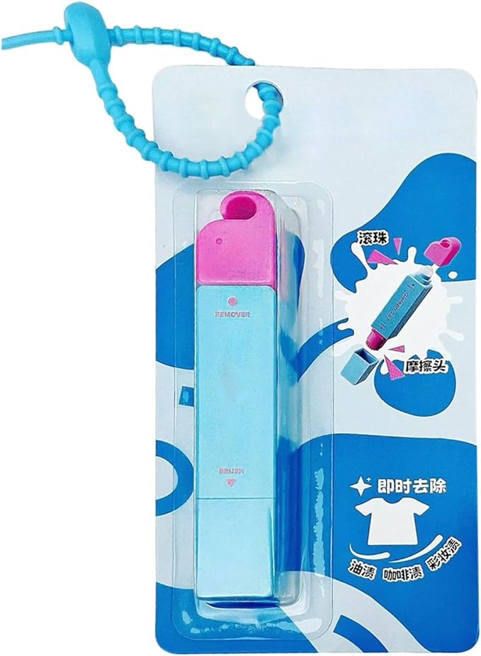 Fabric Pen for Clothes - 12ml Travel Size Stain Remover Pen | Spot Cleaner Double-Ended Stick Cleaning Tools for Fabric Oil Food Grease Kids Adults Beach Vacation Picnic Outdoor