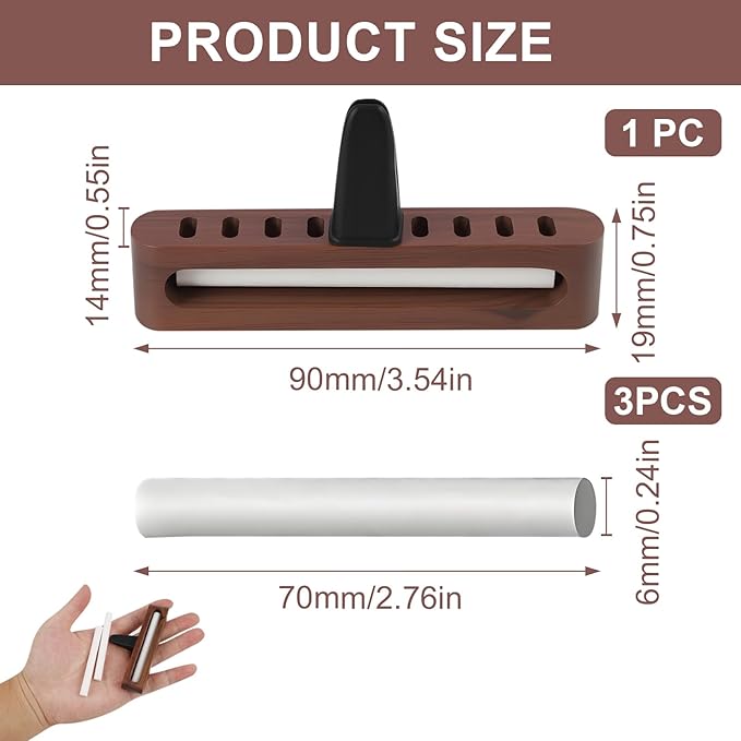 Natural Wood Car Air Freshener Perfume Vent Clip, Essential Oil Diffuser for Vehicles, DIY Scent Customization, Decorative Auto Accessories Gift Set for Cars, Office, Kitchen, Bathroom