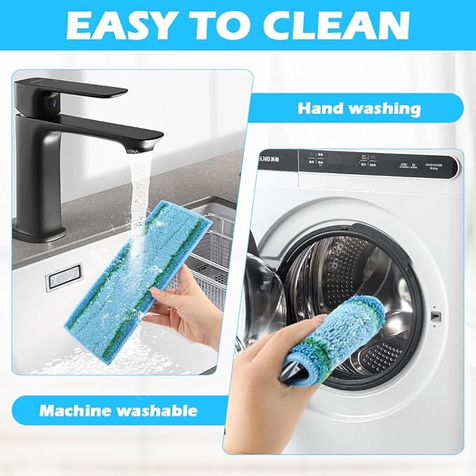 10 Pack M6 Wet Mopping Pads for Robot Jet M6 Series 6110 6012 6112 6113, Upgraded Robot Mop Washable Reusable Microfiber Replacement Cleaning Pad, Robot Mop Pads Parts