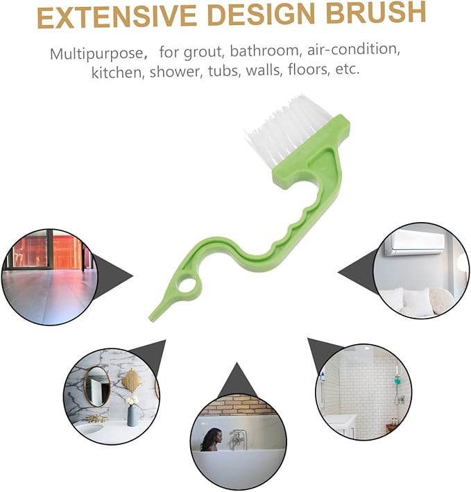 LIFKOME Nylon Bristles Cleaning Brush Grout Cleaner for Bathroom Kitchen Shower Window Handheld Groove Brush