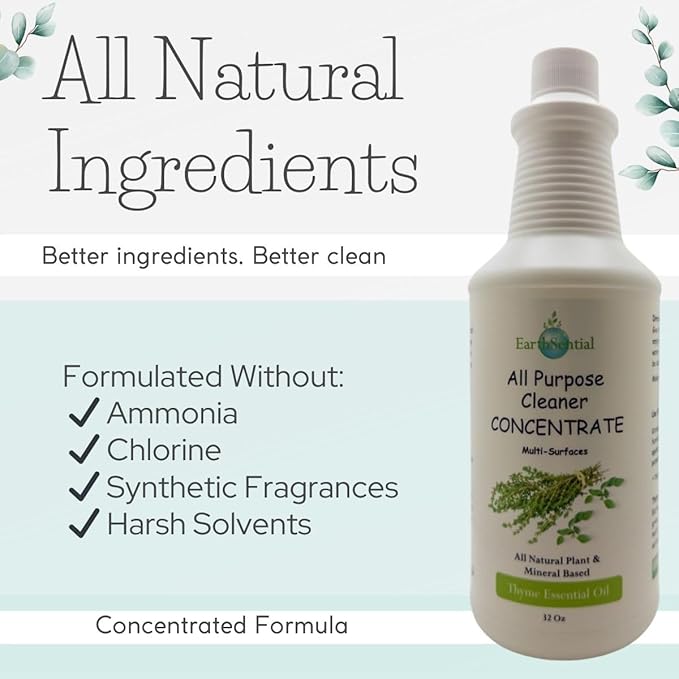 Plant-Based All-Purpose Cleaner Concentrate, 32 fl oz (Makes 64 Bottles) (Thyme)