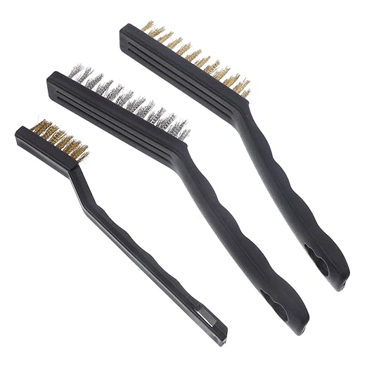 Luxshiny 2 Sets Multipurpose Wire Brush Set Groove Cleaning Brush for Forging Brick Cleaning Paint Removal Automotive Stainless Steel