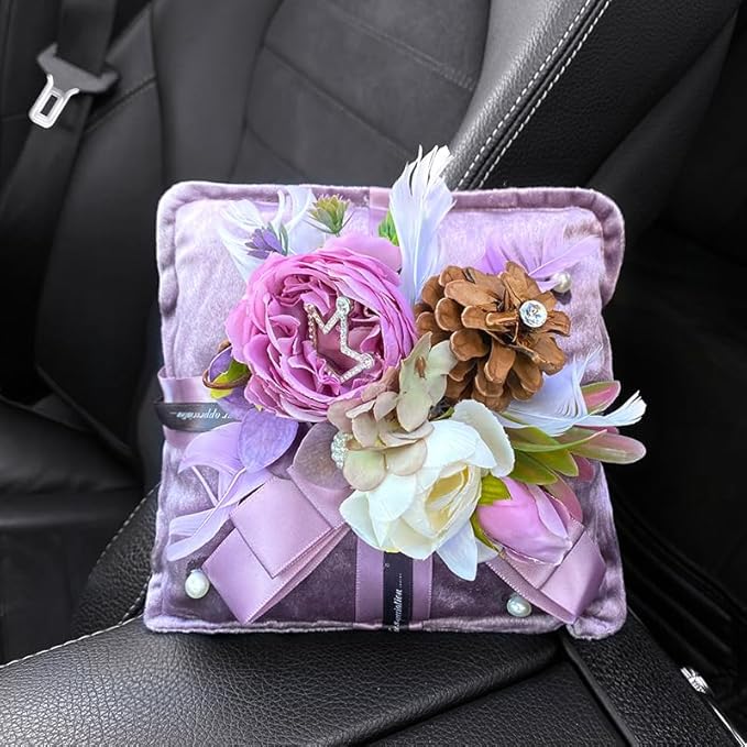 Car Accessories — Creative Bamboo Charcoal Air Purifying Bag with Breathable Fabric & Natural Charcoal Modern Design for Car Interior, New Vehicles & Home Use Odor Control Solution (Purple)