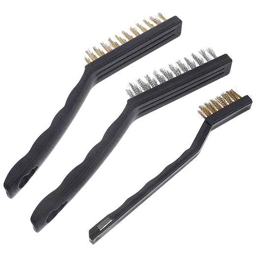 Luxshiny 3 Sets Multipurpose Wire Brush Set Small Wire Brush Kit for Cleaning for Automotive Use