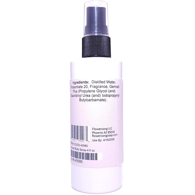 Blossom to Bath Coconut Body Spray (4 Ounce) - Phthalate Free Fragrance - Energizes Skin with a Bold Tropical Scent