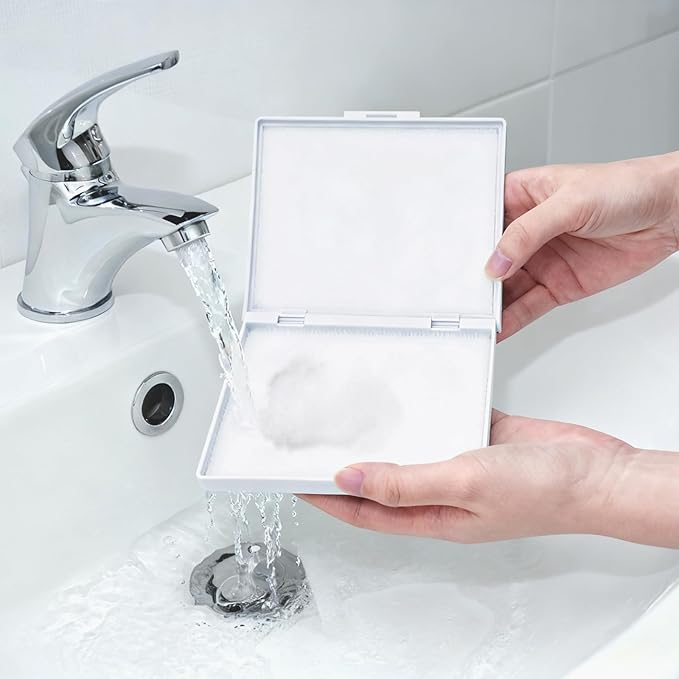 Briartw Stamp Cleaning Kit:White Stamp Scrubber & All-Purpose Stamp Cleaner Spray | Dual-Sided Cleaning Pad for Rubber, Clear, Cling & Foam Stamps | Complete Care for Water-Based & Permanent Inks