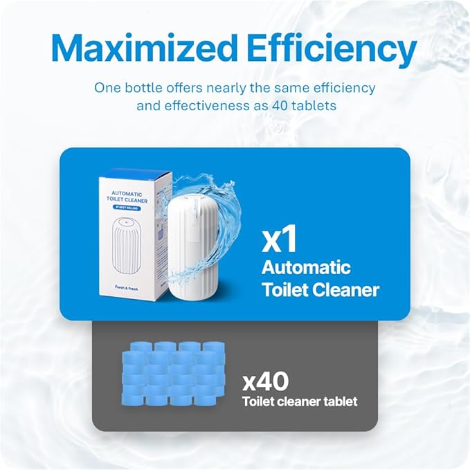 Fresh & Fresh Automatic Toilet Bowl Cleaners (Forest Green) - 6 Bottles(UPTO 2500 FLUSHES/Bottle), Commercial and Residential Toilet Cleaner 3-4 MONTH Lasting Toilet Bowl Cleaner Bottle