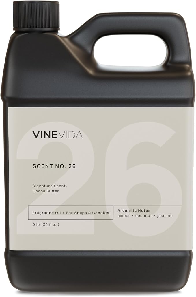 VINEVIDA [32oz] Cocoa Butter Fragrance Oil for Candle and Soap Making - Made in USA Natural Scents