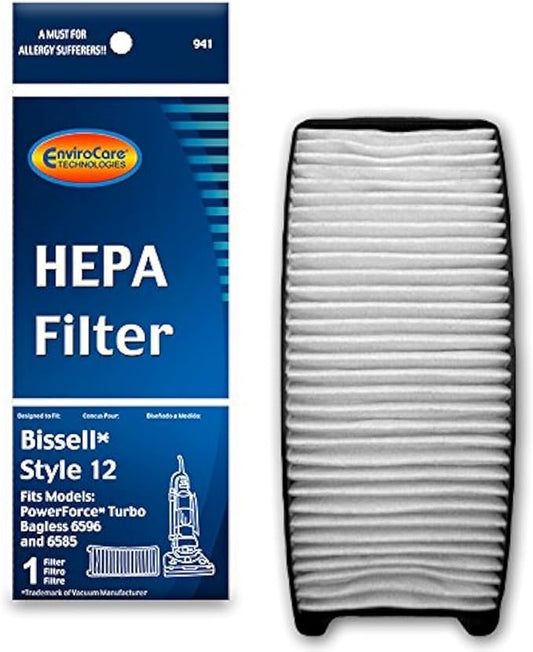 EnviroCare Replacement HEPA Vacuum Filter Designed to Fit Bissell Style 12 Uprights