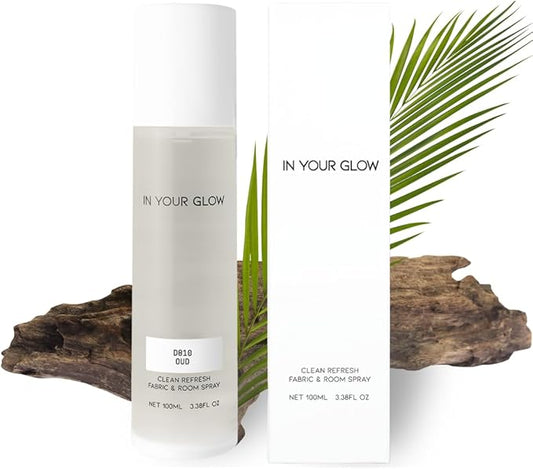 In Your Glow D010 OUD ??Long-Lasting Clean Fabric & Room Mist Spray 100ml | Unisex Luxury Fragrance Spray & Odor Eliminator