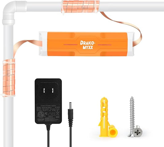 Electronic Water Descaler No Salt Water Treatment System for Whole House, Compatible With Pipes Up to 1 Inch (25.4 mm) in Diameter, Effectively Reduces Limescale and Mineral Deposits