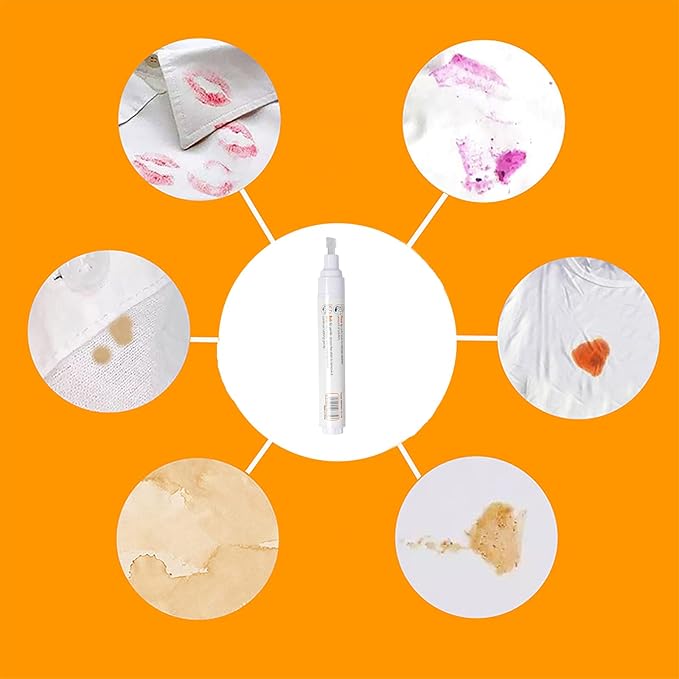 Starsouce Stain Remover Pen Clothes Fabric Instant Spot Removing Pen Pocket Size Bleach Free for Juice, Coffee, Tea, Lipstick Stain, 3 Pack
