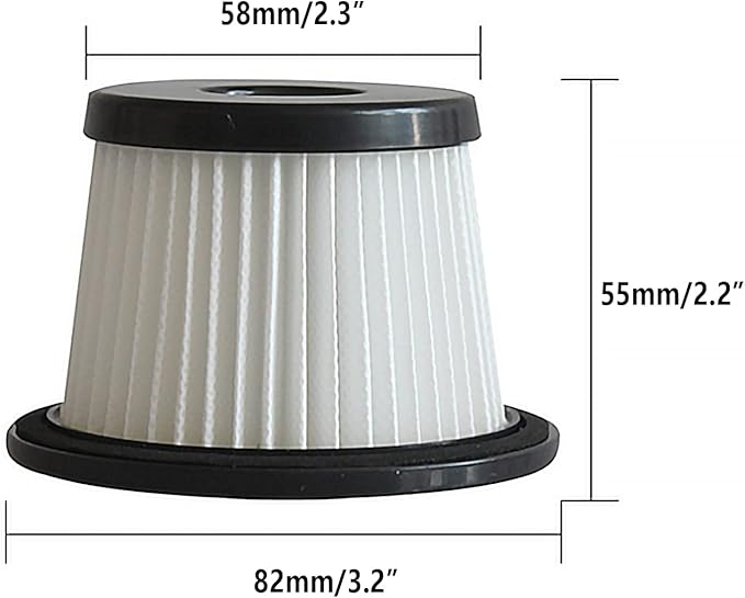 VideoPUP 6pcs Replacement HEPA Filter Washable Resuable Vacuum Dust Filters Compatible with MOOSOO K24 Cordless Vacuum