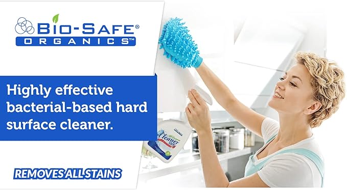 Bio-Safe Organics All Purpose Multi-Surface Cleaner - Natural Everyday Household 1000TM 24 oz. Eco Green - Non Toxic Powerful Organic - Naturally Moisturizing Cleaner - 6 Pack