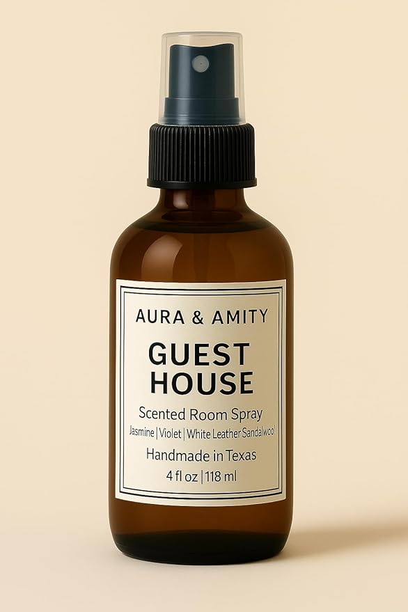 Aura & Amity Premium Room & Linen Spray – Handmade Luxury Fabric & Home Fragrance Mist, Long-Lasting & Eco-Friendly (Guest House)