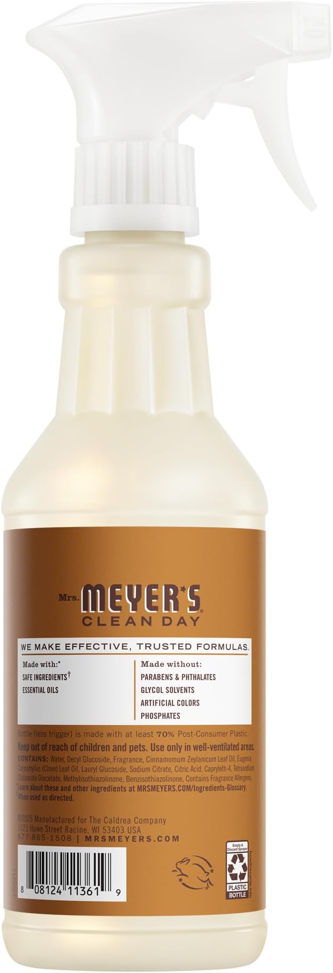 MRS. MEYER'S CLEAN DAY Multi-Surface Everyday Cleaner, Acorn Spice Scent, 16 Fl Oz Bottle - 3 Pack