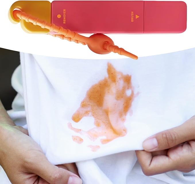 Fabric Pen for Clothes - 12ml Travel Size Stain Remover Pen | Spot Cleaner Double-Ended Stick Cleaning Tools for Fabric Oil Food Grease Kids Adults Beach Vacation Picnic Outdoor