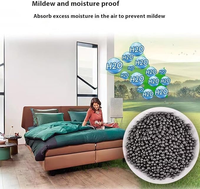 50g/Bag Nature Activated Bamboo Charcoal Bag Odor Absorber Air Purifying Bag for Home/Odor Eliminator Air Freshener for Car,Closet,Deodorizer Shoe, Room Basement,Litter Box (10 Bags)