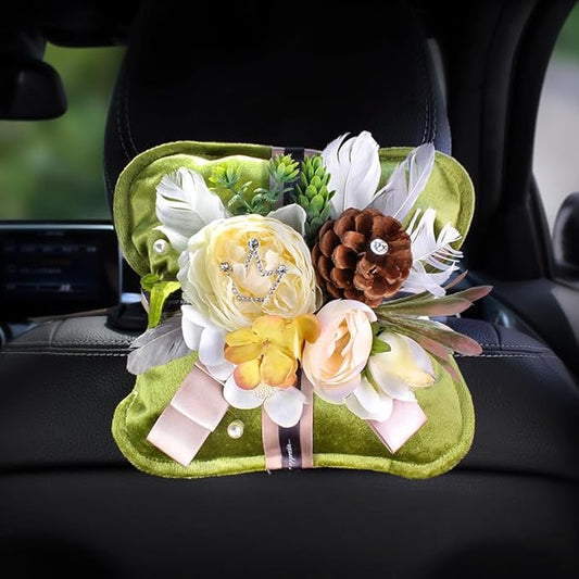 Car Accessories — Creative Bamboo Charcoal Air Purifying Bag with Breathable Fabric & Natural Charcoal Modern Design for Car Interior, New Vehicles & Home Use Odor Control Solution (Green)