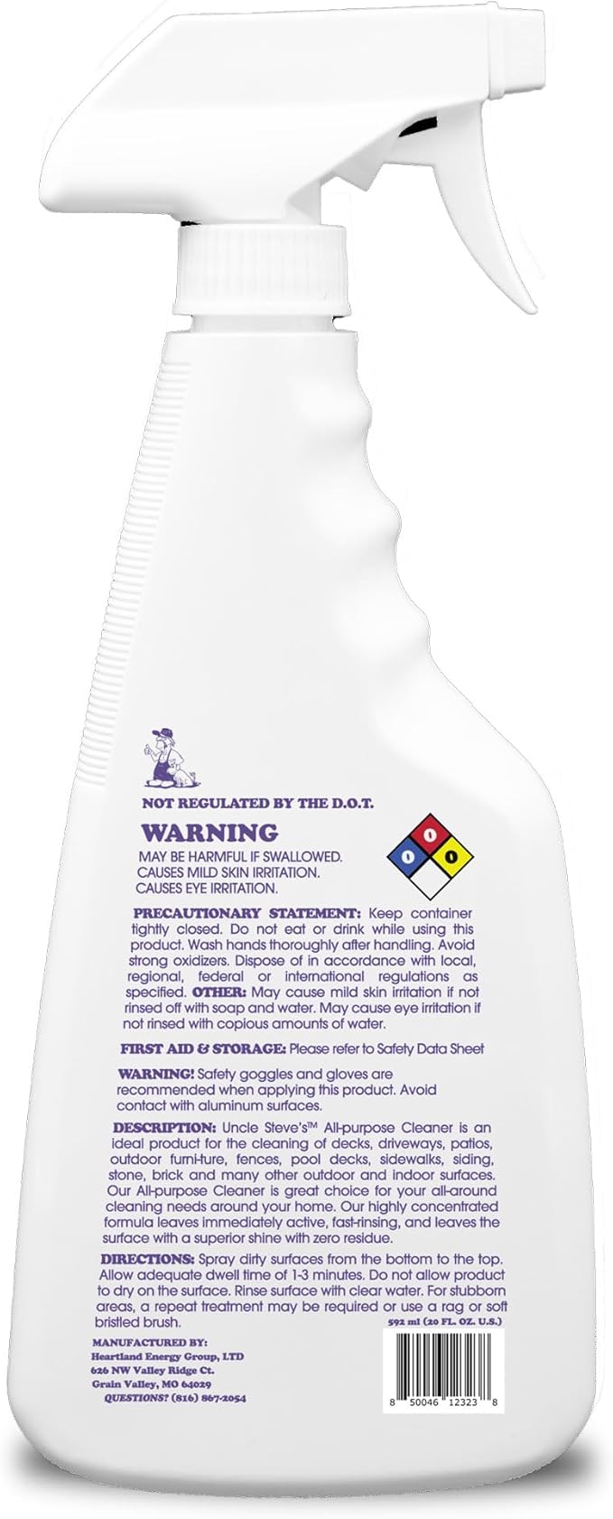 UNCLE STEVE'S® All-purpose Cleaner - Made in the USA - Pet & Kid Friendly - Eco-Friendly - Non-Toxic (1, 20 OZ)