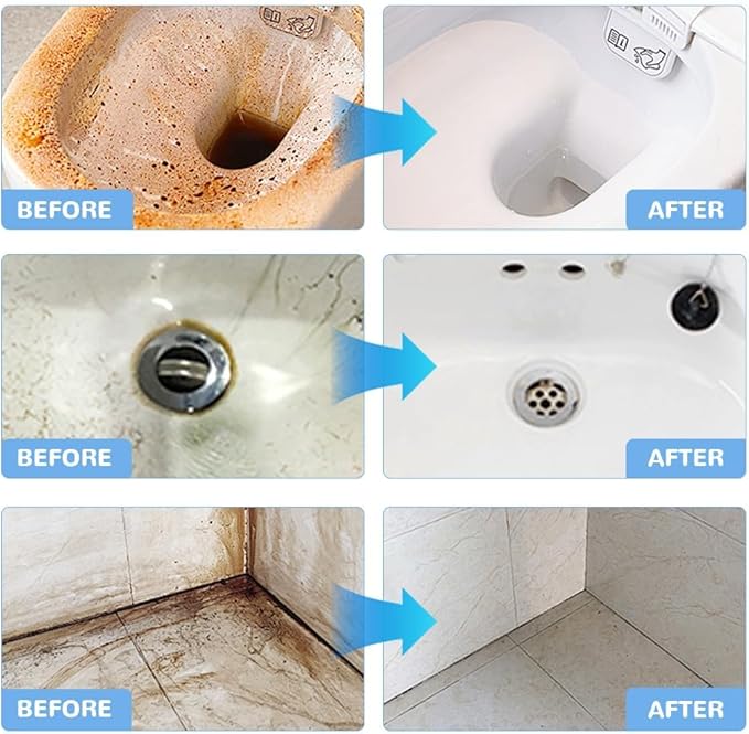 Bathroom Descaler Cleaner, 2025 Upgraded Multipurpose Stubborn Stains Cleaner, Bathroom Descaler Cleaners, Bathrooms Cleaning Foam Spray for Kitchen Bath Sink Glass (1) (3)