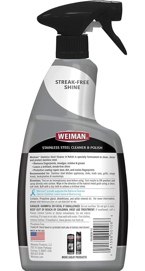 Weiman Stainless Steel Cleaner & Polish 22 fl oz - 6 pack