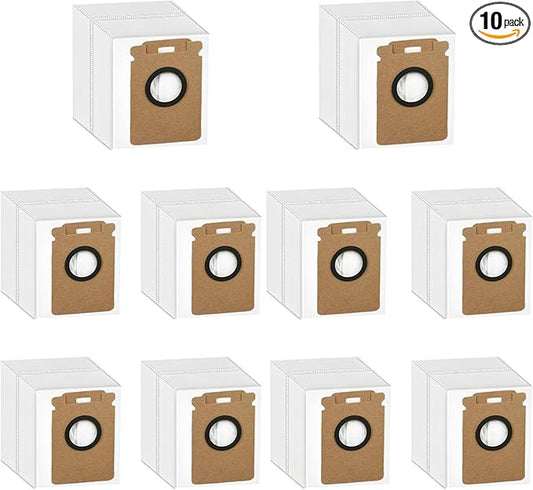 Replacement Dust Bags Compatible With Roborock H60 Hub / H60 Hub Pro / H60 Hub Ultra / H50 Ultra Cordless Vacuum Cleaner, 10 Pack Spare Parts Accessories