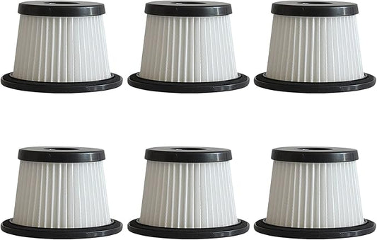 VideoPUP 6pcs Replacement HEPA Filter Washable Resuable Vacuum Dust Filters Compatible with MOOSOO K24 Cordless Vacuum