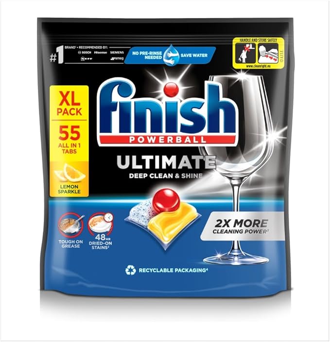 Finish Ultimate All in One Lemon Dishwasher Tablets 55pk
