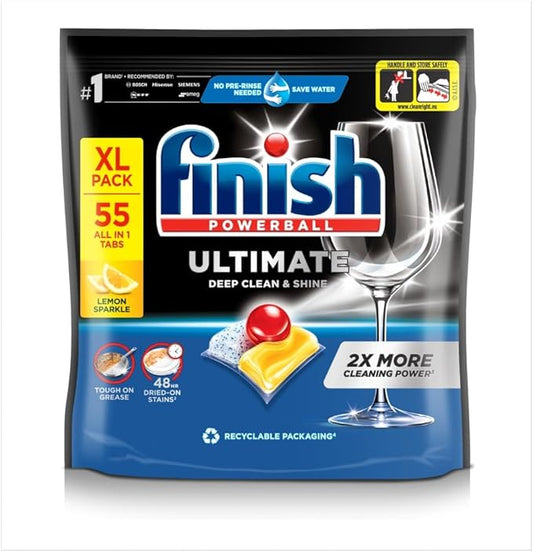 Finish Ultimate All in One Lemon Dishwasher Tablets 55pk