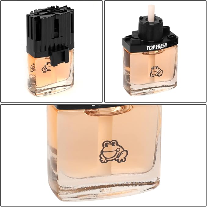 Auto Dynasty TreeFrog Room Car Clean Top Fresh Natural Air Freshener Vent Clip, White Peach Scent, 0.3 Fl Oz