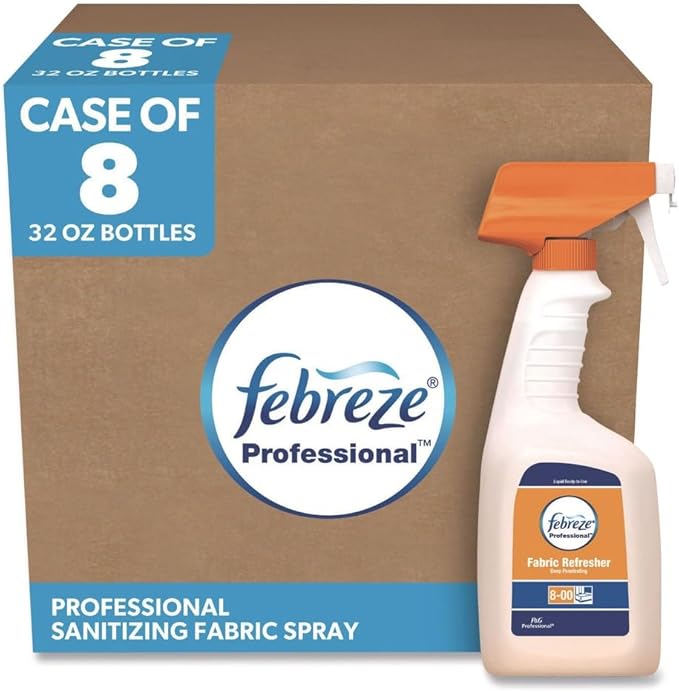 Febreze 03259 Professional Fabric Refresher Deep Penetrating Fresh Clean, 32oz Spray, 8/ctn
