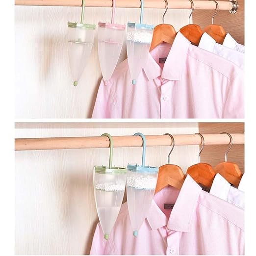 GLEAVI Dehumidification Box 9.06X2.76X2.76 Inches Hanging Closet Dehumidifier Moisture Absorber with Calcium Particles for Wardrobe Car Home