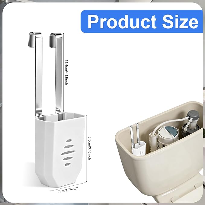 2pcs Toilet Tank Tablet Holder, 3.46x2.76in/8.8x7cm Toilet Tank Tablet Bracket Hanging Bowl Carrier for Bathroom Use