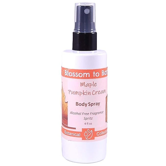Blossom to Bath Maple Pumpkin Cream Body Spray (4 Ounce) - Natural Fragrance - Energizes Skin with a Sweetly Spiced Scent