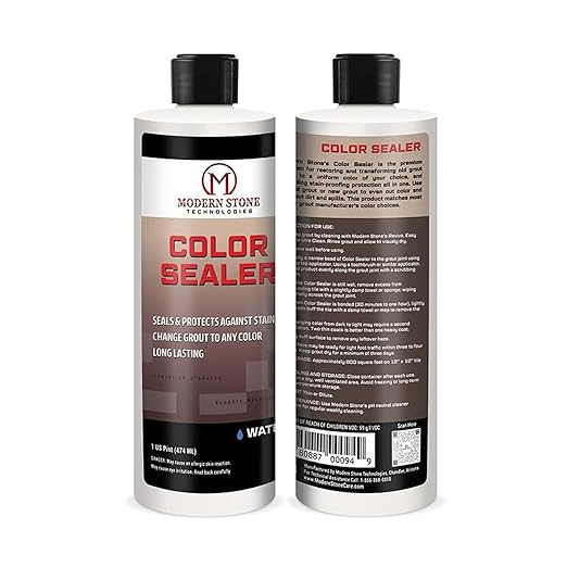 MODERN STONE TECHNOLOGIES® Color Sealer – Matches TEC® Grout Colors- Restores/Changes & Stainproofs Grout Color | Water-Based, Non-Toxic, Easy to Use | for Ceramic Tiles | #982 SummerWheat
