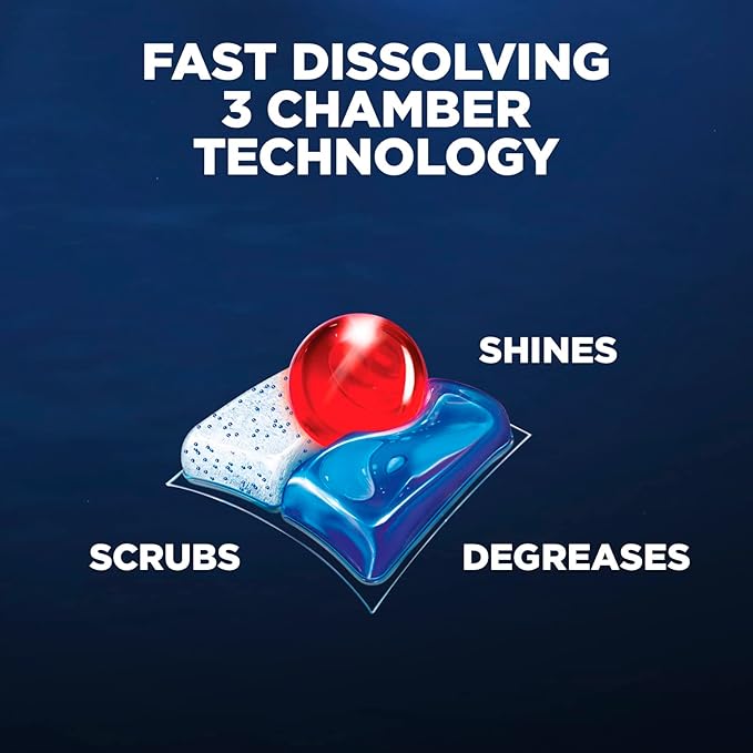 Finish - Quantum - 64ct - Dishwasher Detergent - Powerball - Ultimate Clean & Shine - Dishwashing Tablets - Dish Tabs