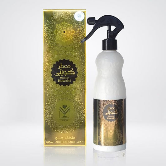 Almas Perfumes Kuwaiti Air Freshener - 480 ML 16.9FL.OZ of Fabric spray - Natural Aged Oud Scent - Odor Fighting Room Spray - long lasting Aroma for home