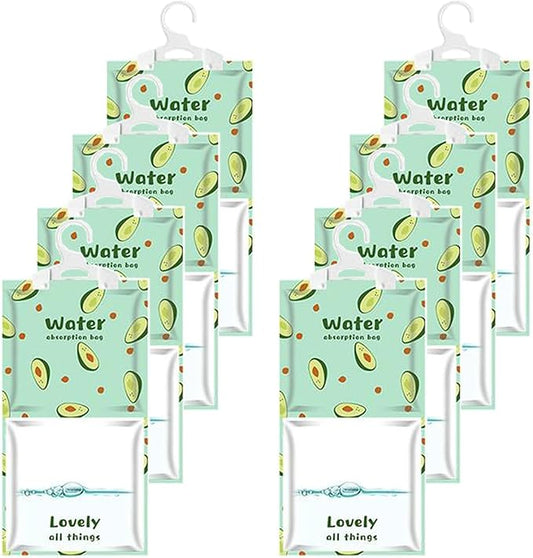 Moisture Absorbers Packets, 8 Pack - Eliminates Musty Odors for Fresher, Cleaner Air, Humidity Packs, Dessicant Packets, Hanging Closet Dehumidifier Bags（pawpaw）
