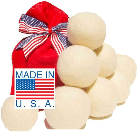 Wool Dryer Balls - Set of 8, Eco-Friendly, 100% Handmade, Natural and Unscented