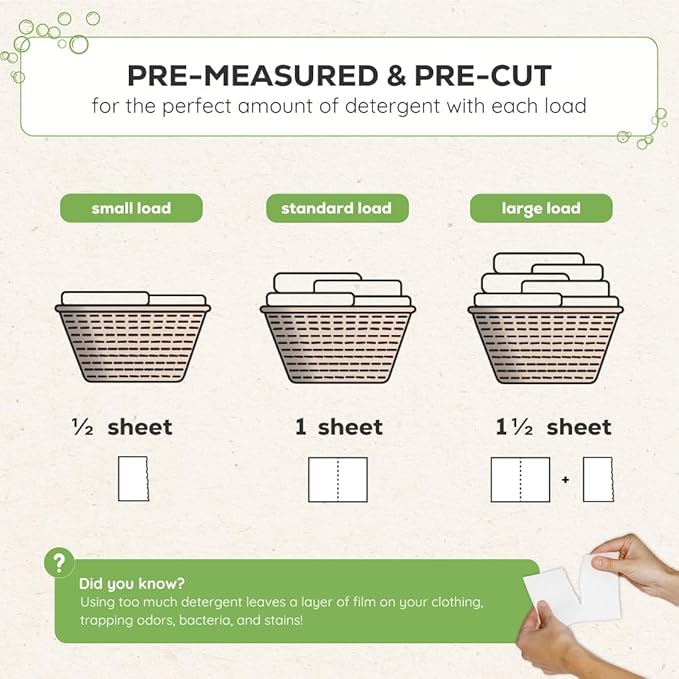 Earth Rescue Laundry Detergent Sheets - Up To 120 Loads (60 Sheets) - Ultra Concentrated Liquidless Dry Laundry Detergent, Ideal For Sensitive Skin, Eco Friendly, Plastic Free - Fresh Linen